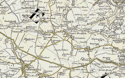 Old map of Great Hucklow in 1902-1903