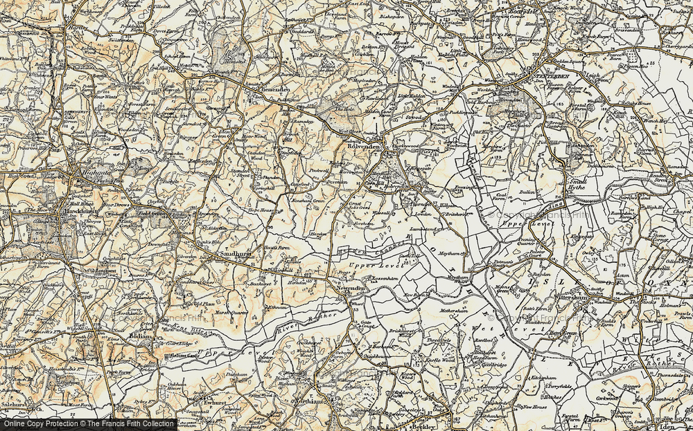 Old Map of Great Job's Cross, 1898 in 1898