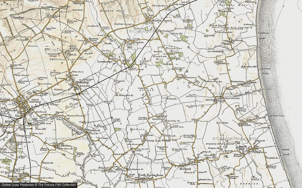 Old Map of Great Kelk, 1903-1904 in 1903-1904