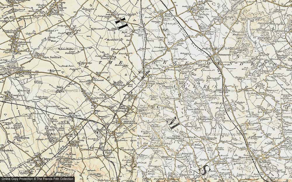 Old Map of Great Kimble, 1897-1898 in 1897-1898