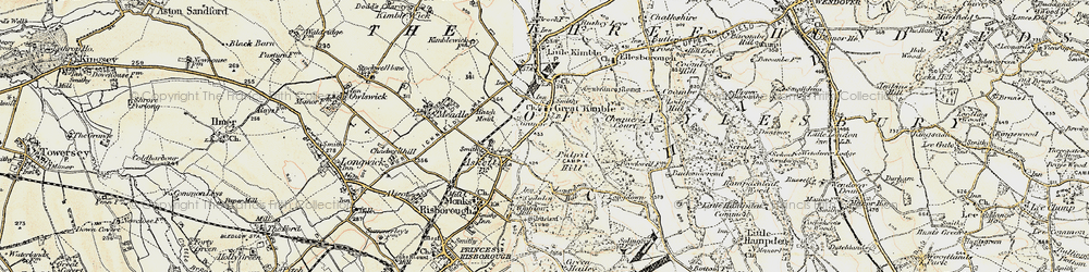 Old map of Great Kimble in 1897-1898