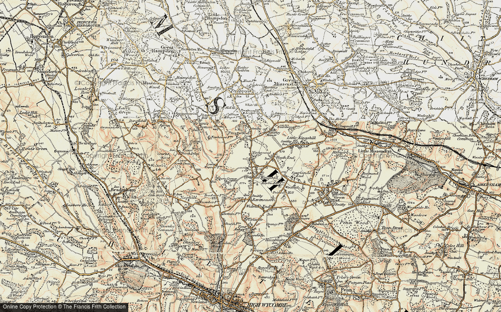 Old Map of Great Kingshill, 1897-1898 in 1897-1898