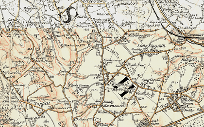 Old map of Great Kingshill in 1897-1898
