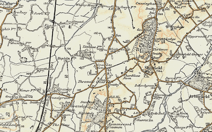 Old map of Great Lea Common in 1897-1909