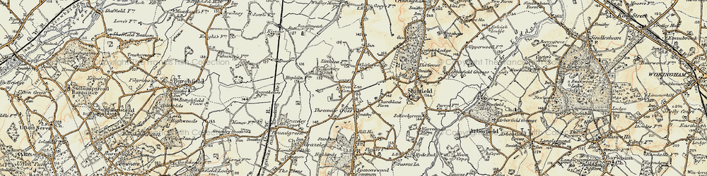 Old map of Great Lea Common in 1897-1909