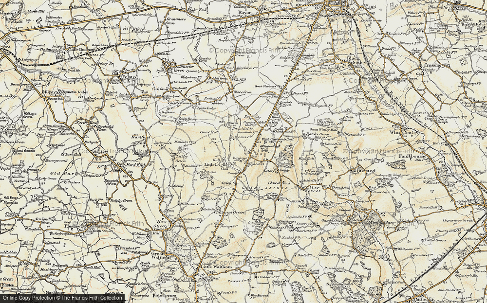 Old Map of Great Leighs, 1898-1899 in 1898-1899