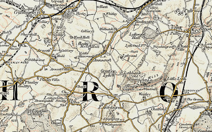 Old map of Great Lyth in 1902