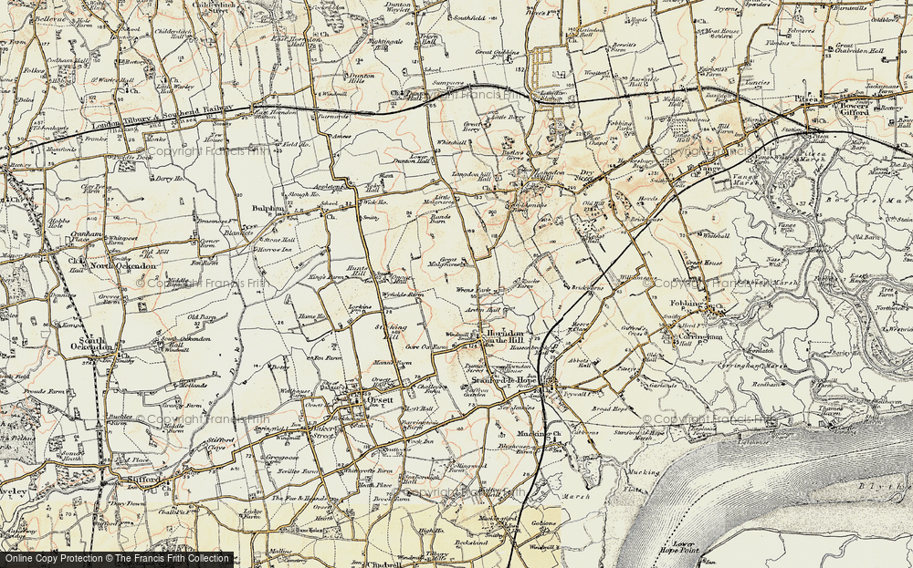 Old Map of Great Malgraves, 1897-1898 in 1897-1898
