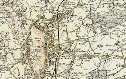 Old map of Great Malvern in 1899-1901