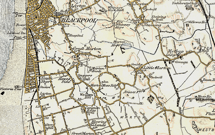 Old map of Great Marton in 1903-1904