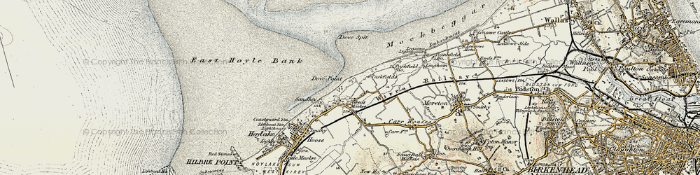 Old map of Great Meols in 1902-1903
