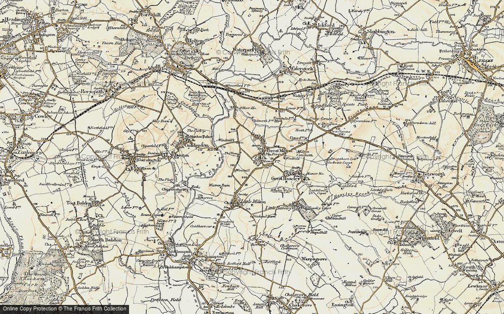 Old Map of Great Milton, 1897-1899 in 1897-1899