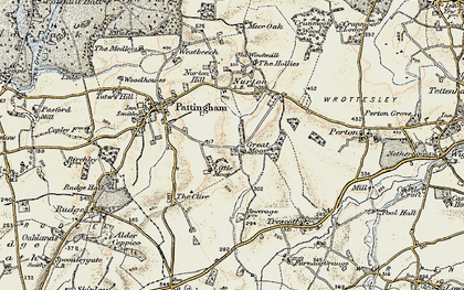 Old map of Great Moor in 1902