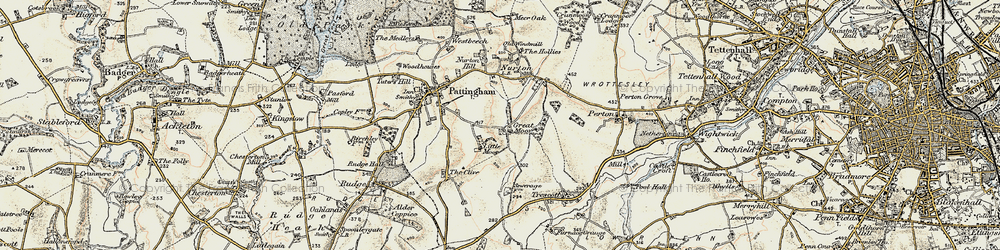 Old map of Great Moor in 1902