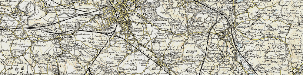Old map of Great Moor in 1903