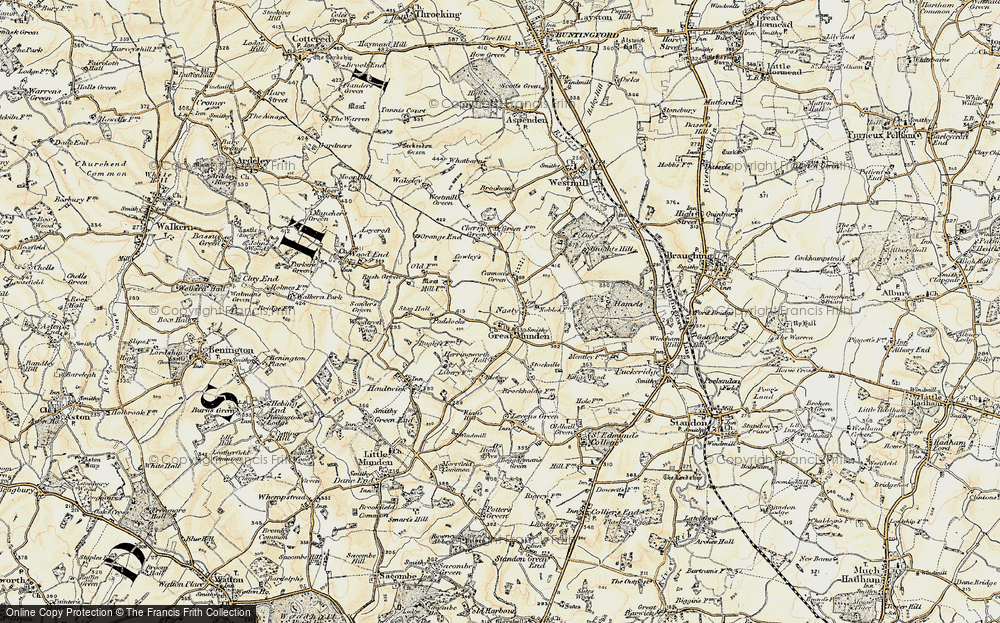 Old Map of Great Munden, 1898-1899 in 1898-1899