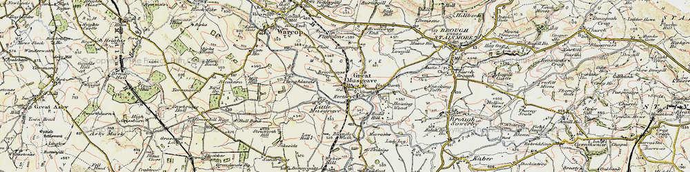 Old map of Blands Wath in 1903-1904