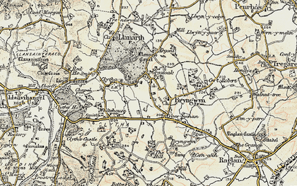 Old map of Great Oak in 1899-1900