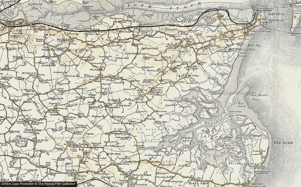 Old Map of Great Oakley, 1898-1899 in 1898-1899