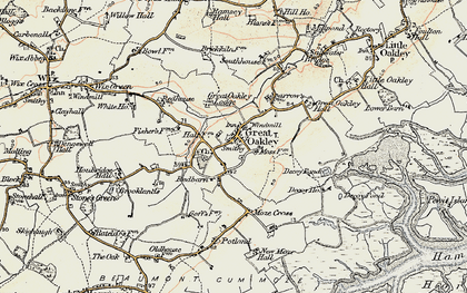 Old map of Great Oakley in 1898-1899