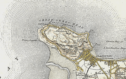 Old map of Great Ormes Head in 1902-1903