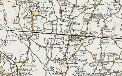 Old map of Great Pattenden in 1897-1898