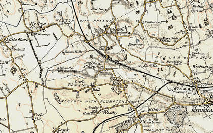 Old map of Great Plumpton in 1903