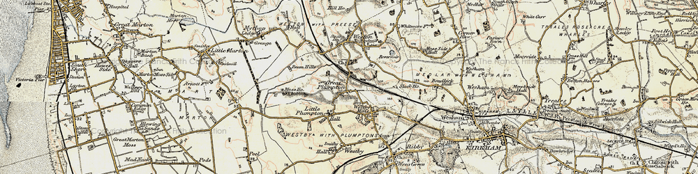 Old map of Great Plumpton in 1903