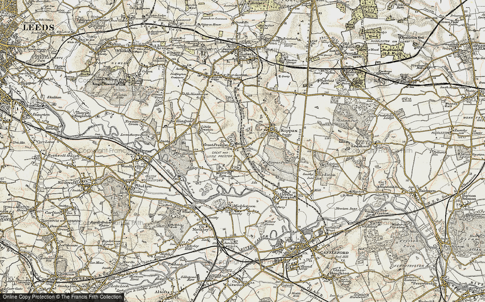 Old Map of Great Preston, 1903 in 1903