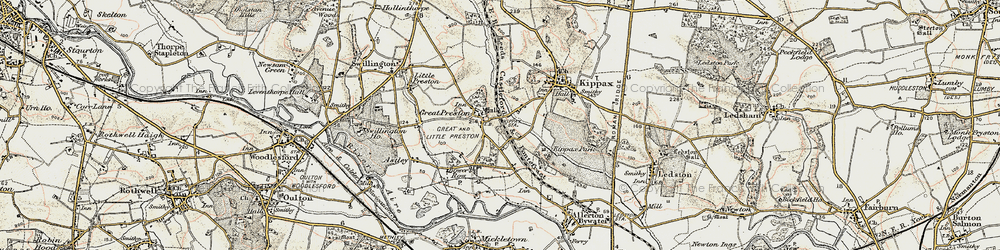 Old map of Great Preston in 1903