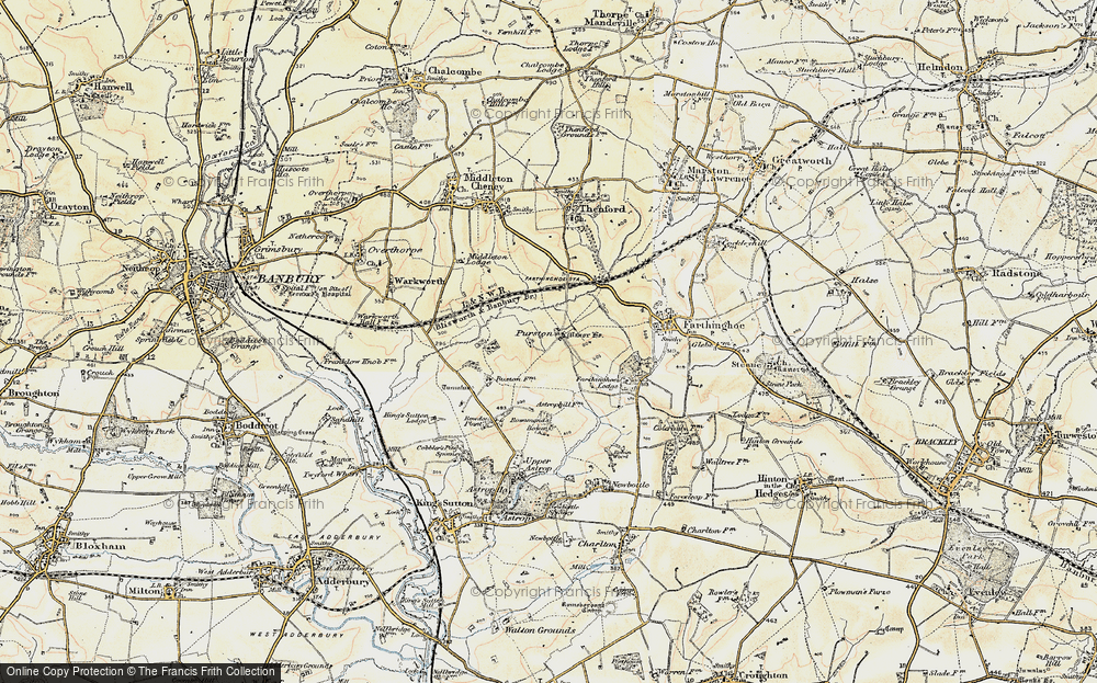 Old Map of Great Purston, 1898-1901 in 1898-1901