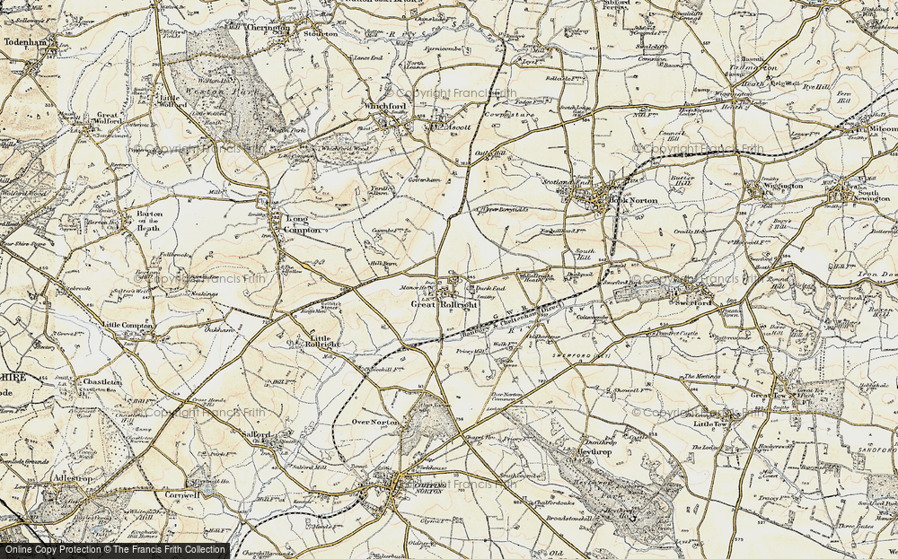 Old Map of Great Rollright, 1898-1899 in 1898-1899