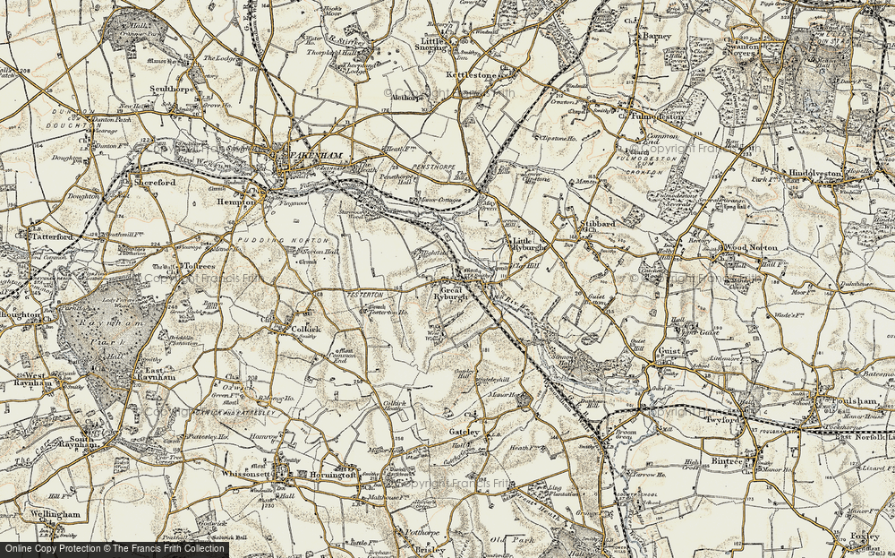 Old Map of Great Ryburgh, 1901-1902 in 1901-1902
