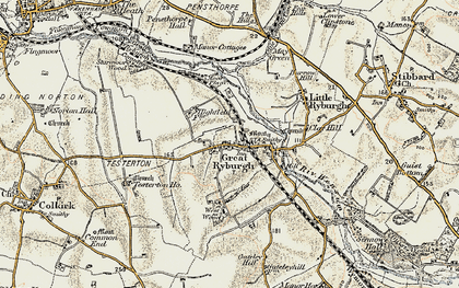 Old map of Great Ryburgh in 1901-1902