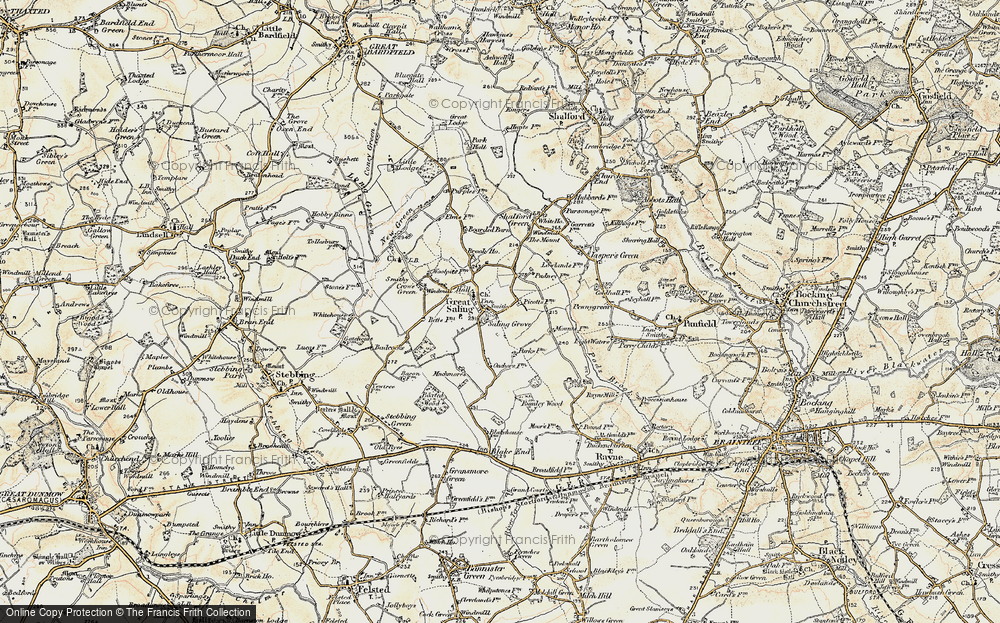 Old Map of Great Saling, 1898-1899 in 1898-1899