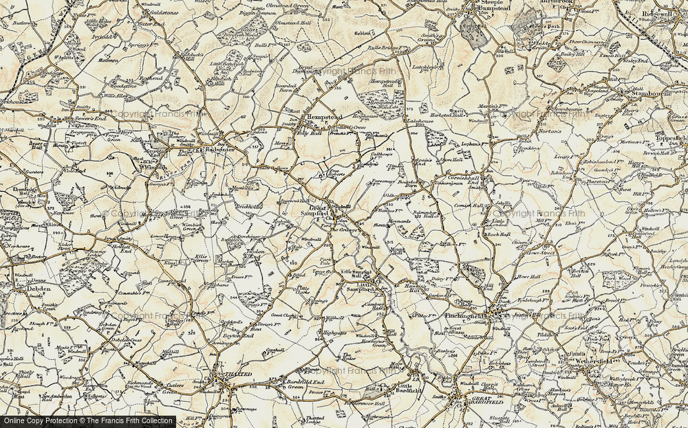 Old Map of Great Sampford, 1898-1901 in 1898-1901