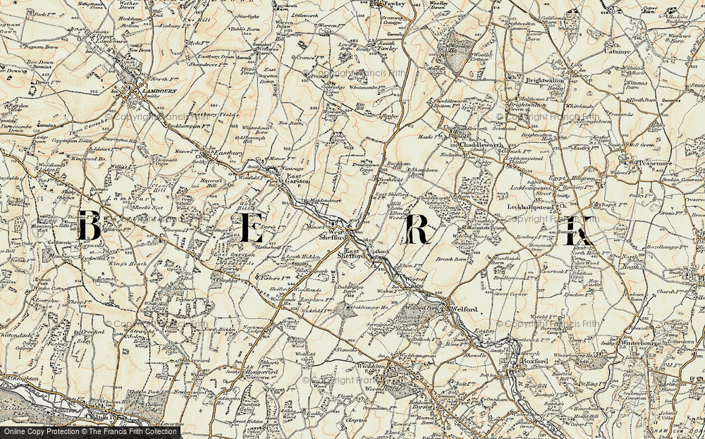 Old Map of Great Shefford, 1897-1900 in 1897-1900