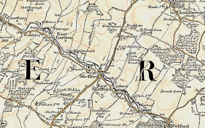 Old map of Great Shefford in 1897-1900