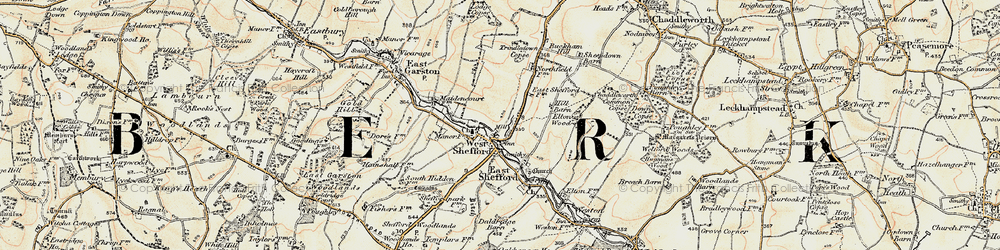 Old map of Great Shefford in 1897-1900