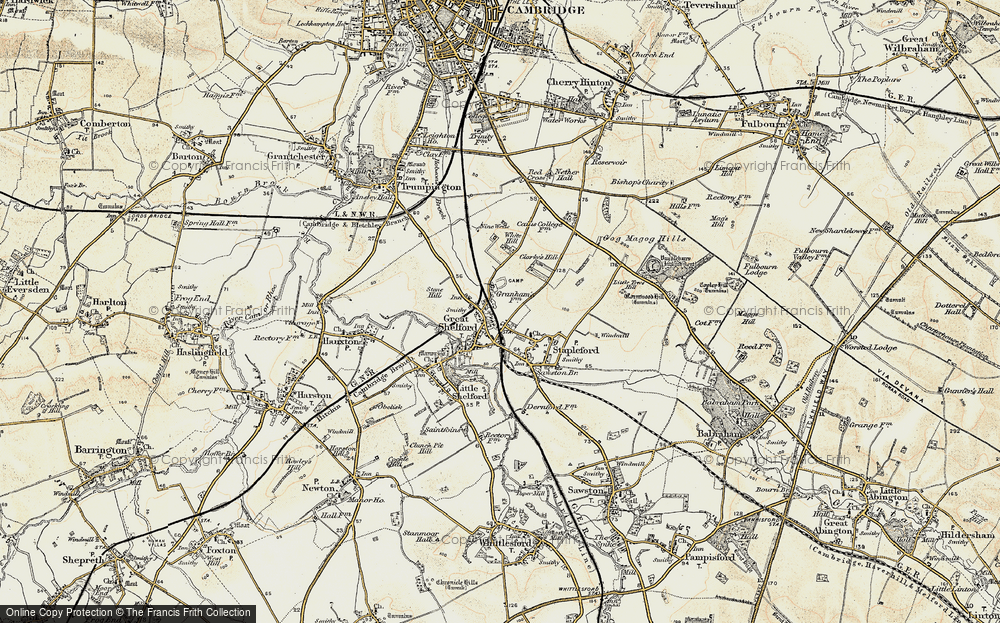 Old Map of Historic Map covering White Hill in 1899-1901