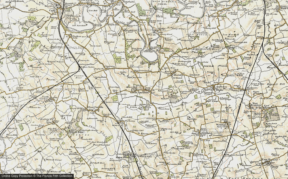 Old Map of Great Smeaton, 1903-1904 in 1903-1904