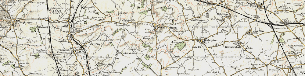 Old map of Great Stainton in 1903-1904