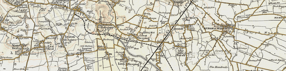 Old map of Great Steeping in 1901-1903