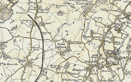 Old map of Great Stoke in 1899