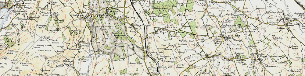 Old map of Blands in 1901-1904