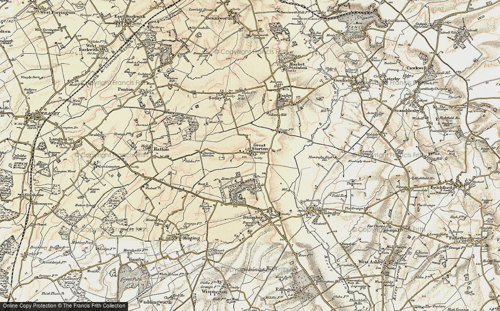 Old Map of Great Sturton, 1902-1903 in 1902-1903
