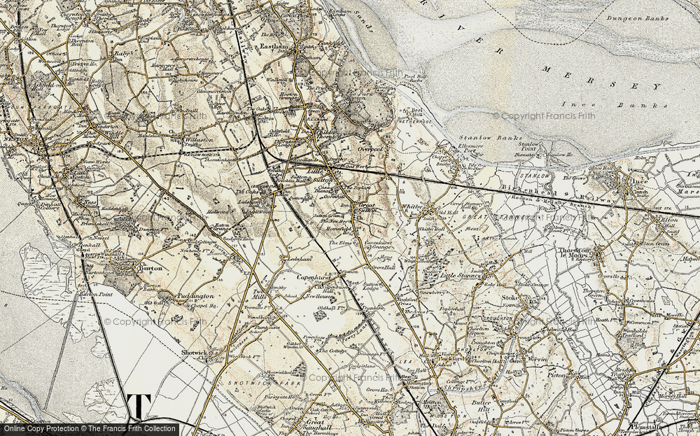 Old Map of Great Sutton, 1902-1903 in 1902-1903