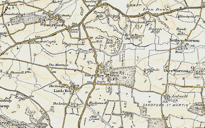 Old map of Great Tew Park in 1898-1899