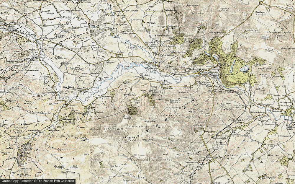 Old Map of Great Tosson, 1901-1903 in 1901-1903