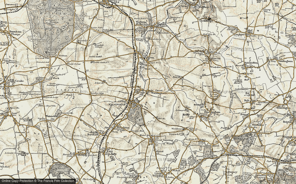 Old Map of Great Walsingham, 1901-1902 in 1901-1902